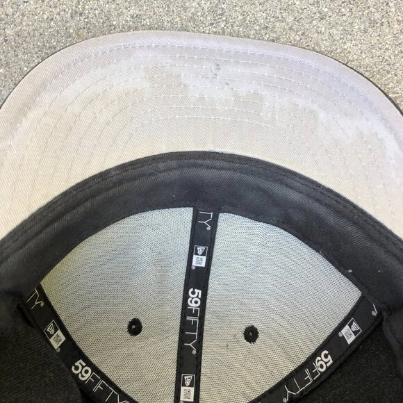 NEW ERA Golden State Warriors Fitted Hat 6 7/8 Wool Blend NBA Cap Grey 59Fifty - Picture 2 of 8